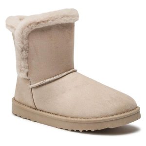 Botki DeeZee. Brązowe botki DeeZee, bez wzorów, bez obcasa, na płaskiej podeszwie, bez zapięcia. Za 99,99 zł.