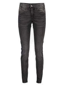 Herrlicher Dżinsy - Skinny fit - w kolorze antracytowym rozmiar: W24/L30. Czarne jeansy Herrlicher, z aplikacjami, ze skóry. Za 96,60 zł.
