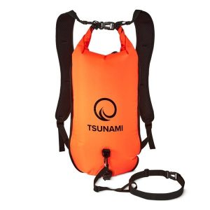Bojka asekuracyjna dmuchana + Plecak + Sucha kieszeń 3w1 TSUNAMI. Brązowe plecaki TSUNAMI. Za 99,98 zł.