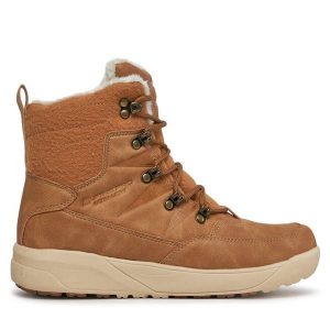 Trapery Alpine Pro. Brązowe buty zimowe Alpine Pro, bez obcasa, bez zapięcia. Za 309,99 zł.