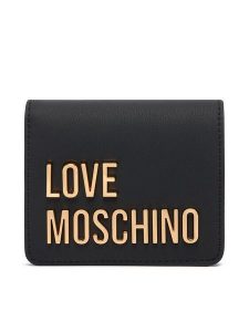 LOVE MOSCHINO Portfel JC5612PP0PKD0000 Czarny. Czarne portfele LOVE MOSCHINO, bez wzorów, ze skóry. Za 337,99 zł.