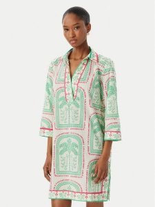 LOLA CASADEMUNT Sukienka letnia LS2616074 Kremowy Regular Fit. Białe kombinezony LOLA CASADEMUNT, na lato, l, bez wzorów, z bawełny, bez kołnierzyka, bez ramiączek. Za 379,99 zł.