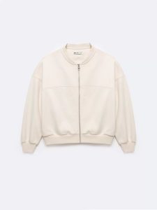 Bluza damska bomber kremowa Felicata 103. Białe bluzy Big Star, l, bez wzorów, z dzianiny, bez kaptura. Za 229,99 zł.