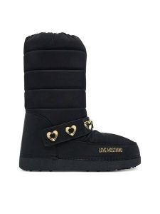 LOVE MOSCHINO Śniegowce JA24192G1NISD00B Czarny. Czarne buty zimowe LOVE MOSCHINO, z materiału, bez obcasa, bez zapięcia. Za 659,99 zł.