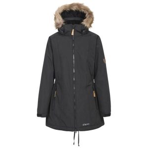 Trespass Celebrity - Kobieta Jkt Tp50 Black. Czarne kurtki Trespass, bez wzorów, z futra, bez kaptura. Za 391,99 zł.