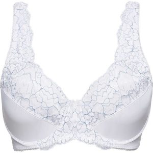 Biustonosz minimizer bonprix biało-jasnoniebieski. Biustonosze marki bonprix. Za 54,99 zł.