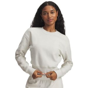 Bluza damska Under Armour Icon Terry Varsity. Białe bluzy Under Armour, bez wzorów, bez kaptura. Za 330,50 zł.