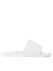 KARL LAGERFELD Klapki KL80903 Biały. Białe klapki KARL LAGERFELD, bez wzorów, z tworzywa sztucznego, bez obcasa. Za 219,99 zł.