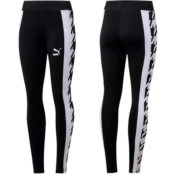 Legginsy sportowe damskie Puma 596732 01. Czarne legginsy Puma, bez wzorów, z bawełny. Za 89,00 zł.