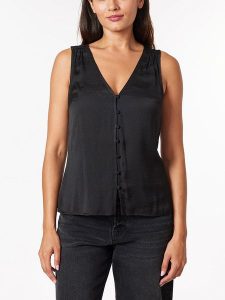 Scotch & Soda Bluzka w kolorze czarnym rozmiar: XL. Czarne bluzki Scotch & Soda, xl, bez wzorów, bez kołnierzyka, bez ramiączek. Za 79,03 zł.