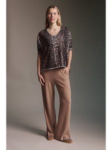 Cotton Candy Koszulka w kolorze jasnobrązowo-czarnym rozmiar: XL. Brązowe bluzki Cotton Candy, xl, bez wzorów, bez kołnierzyka, bez ramiączek. Za 126,45 zł.