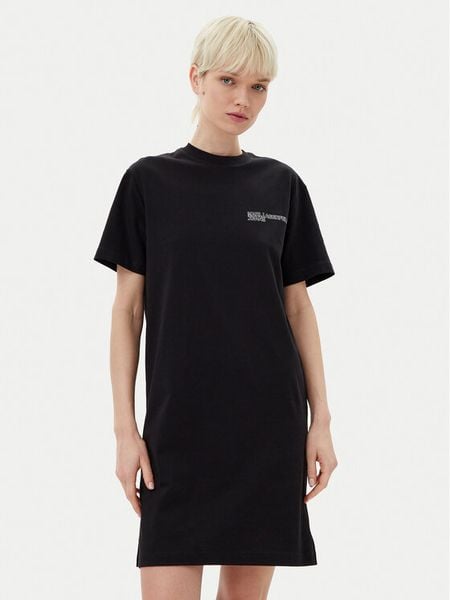 Karl Lagerfeld Jeans Sukienka codzienna A2W13036 Czarny Regular Fit. Czarne kombinezony Karl Lagerfeld Jeans, xs, bez wzorów, z bawełny, bez kołnierzyka, bez ramiączek. Za 209,99 zł.