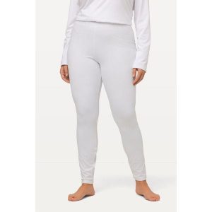 Damskie Narciarskie legginsy funkcyjne szybkoschnące bardzo ciepłe. Białe legginsy Ulla Popken, bez wzorów, z elastanu. Za 195,99 zł.