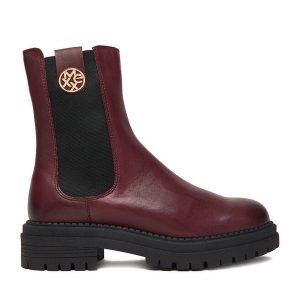 Sztyblety MEXX. Czerwone botki Mexx, bez wzorów, bez obcasa, na płaskiej podeszwie, bez zapięcia. Za 369,99 zł.