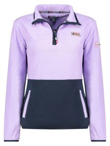 Geographical Norway Bluza polarowa "Touki" w kolorze lawendowo-granatowym rozmiar: XXL. Różowe bluzy Geographical Norway, xxl, bez wzorów, z polaru, bez kaptura. Za 63,95 zł.