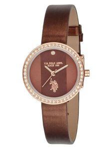 U.S. Polo Assn. Zegarek kwarcowy w kolorze różowozłoto-brązowym rozmiar: onesize. Brązowe, analogowe zegarki U.S. Polo Assn. Za 217,99 zł.