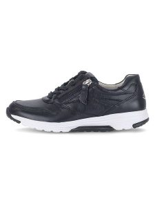 Gabor Skórzane sneakersy w kolorze granatowym rozmiar: 38,5. Niebieskie trampki Gabor, bez wzorów, ze skóry, bez zapięcia. Za 259,95 zł.