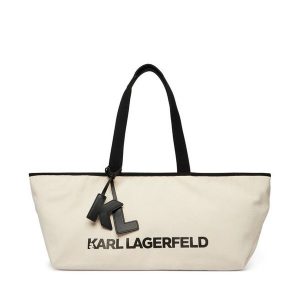 Torebka KARL LAGERFELD. Brązowe shopper bag KARL LAGERFELD, bez wzorów, bez dodatków. Za 549,99 zł.