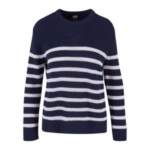 Damski sweter w paski Urban Classics Rib. Białe swetry klasyczne Urban Classics, na jesień, bez kołnierzyka. Za 206,00 zł.