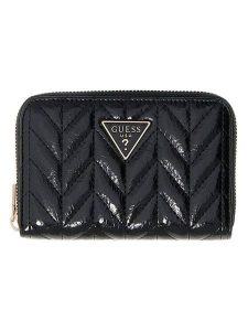 Guess Portfel w kolorze czarnym - 14 x 9 x 3 cm rozmiar: onesize. Czarne portfele Guess, z aplikacjami, z materiału. Za 172,95 zł.