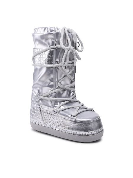 DeeZee Śniegowce NS9032-01 Srebrny. Szare buty zimowe DeeZee, z syntetyku, bez obcasa, bez zapięcia. Za 199,99 zł.