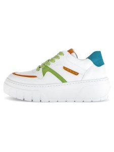 Gabor Skórzane sneakersy w kolorze białym ze wzorem rozmiar: 41. Białe trampki Gabor, bez wzorów, ze skóry, bez zapięcia. Za 224,52 zł.
