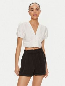 Vero Moda Bluzka Charlotte 10303653 Biały Regular Fit. Białe bluzki Vero Moda, l, bez wzorów, z bawełny, bez kołnierzyka, bez ramiączek. Za 69,99 zł.