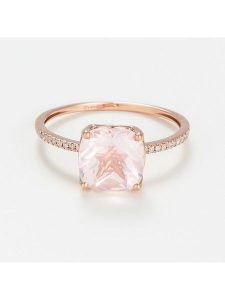 DIAMANTA Złoty pierścionek "Havva" z diamentami i kwarcem rozmiar: 58. Żółte pierścionki DIAMANTA, z diamentem, złote. Za 834,60 zł.
