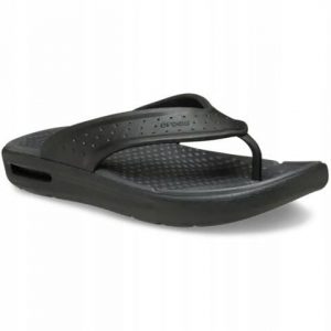 Japonki Dla Dorosłych Crocs In Motion Flip. Czarne klapki Crocs, bez wzorów, z materiału, bez obcasa. Za 239,99 zł.