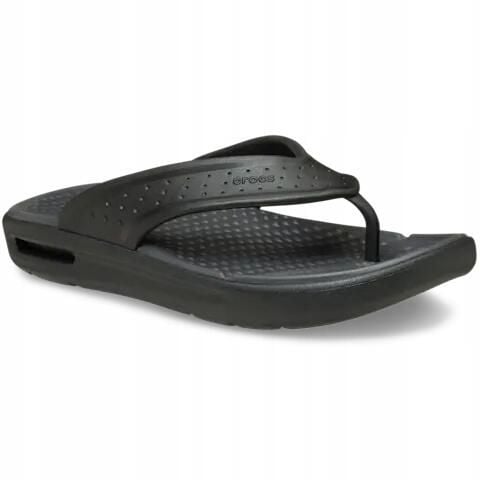 Japonki Dla Dorosłych Crocs In Motion Flip. Czarne klapki Crocs, bez wzorów, z materiału, bez obcasa. Za 239,99 zł.