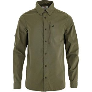 Koszula turystyczna Fjallraven Abisko Hike Shirt LS. Zielone koszule FJÄLRÄVEN KANKEEN, l, bez wzorów, z materiału, bez kołnierzyka, bez ramiączek. Za 395,99 zł.