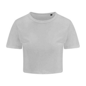 Top Damski / Damski Triblend Crop Top. Białe topy AWDIS, l, bez wzorów, sportowe, bez kołnierzyka, bez ramiączek. Za 69,99 zł.