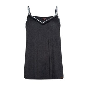 Damski tank top Protest Flawless 20 Spaghetti. Czarne topy Protest, bez wzorów, eleganckie, bez kołnierzyka, bez ramiączek. Za 173,00 zł.
