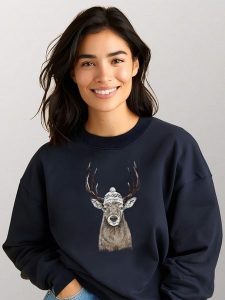 WOOOP Bluza "Let´s Go Outside" w kolorze granatowym rozmiar: XL. Niebieskie bluzy Wooop, s, bez wzorów, bez kaptura. Za 100,99 zł.