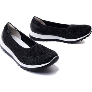 IGI&CO 1660000 recy/nero, półbuty damskie. Czarne balerinki IGI&CO, bez wzorów, bez obcasa, na koturnie, bez zapięcia. Za 179,94 zł.
