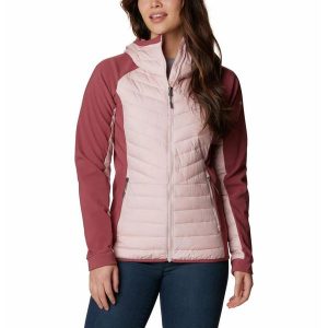 Kurtka Turystyczna Puchowa Damska Columbia Powder Lite Hybrid Hooded Jacket. Czerwone kurtki Columbia, xs, bez wzorów, z puchu, bez kaptura. Za 472,99 zł.