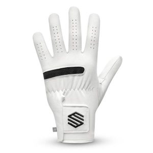 Rękawica golfowa unisex Fescue left. Białe rękawiczki SIROKO, bez wzorów, ze skóry. Za 97,00 zł.