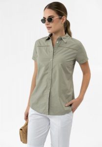 Zielona koszula C-LIPERA. Zielone koszule Volcano, l, bez wzorów, z bawełny, bez kołnierzyka, bez ramiączek. Za 89,99 zł.