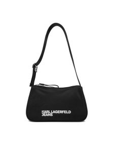 Karl Lagerfeld Jeans Torebka A3W30350 Czarny. Czarne torebki klasyczne Karl Lagerfeld Jeans, bez wzorów, z jeansu, bez dodatków. Za 509,99 zł.