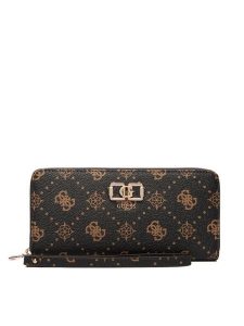 Guess Portfel Emelie Logo Slg SWGP99 28146 Brązowy. Brązowe portfele Guess, z aplikacjami, ze skóry. Za 299,99 zł.