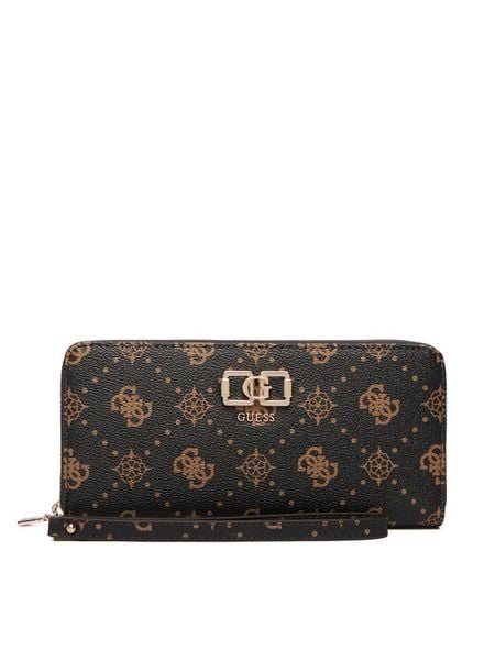 Guess Portfel Emelie Logo Slg SWGP99 28146 Brązowy. Brązowe portfele Guess, z aplikacjami, ze skóry. Za 299,99 zł.