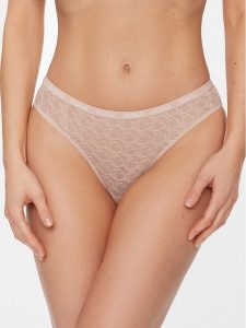 Guess Figi klasyczne Edytha O3BE16 KBXA0 Beżowy. Brązowe figi Guess, z aplikacjami, z syntetyku. Za 59,99 zł.