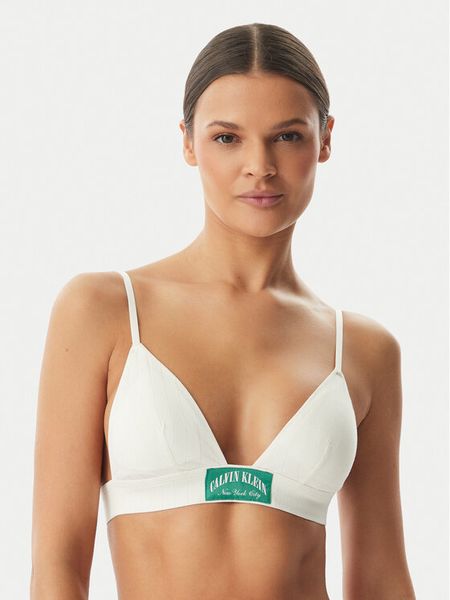 Calvin Klein Underwear Biustonosz braletka LV00QF8886 Kremowy. Białe biustonosze Calvin Klein Underwear, bez wzorów, z bawełny. Za 160,99 zł.