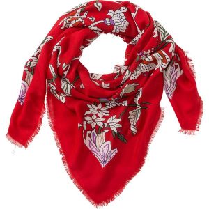 Chusta bonprix czerwono-kolorowy. Apaszki i chusty marki bonprix. Za 59,99 zł.