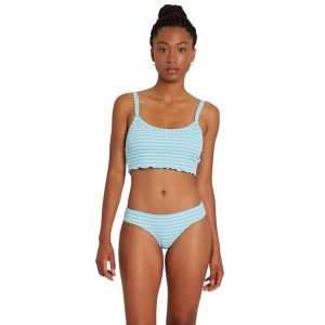 Dół kostiumu kąpielowego Volcom Next In Line Cheekini. Niebieskie bikini Volcom, bez wzorów. W wyprzedaży za 57,00 zł.