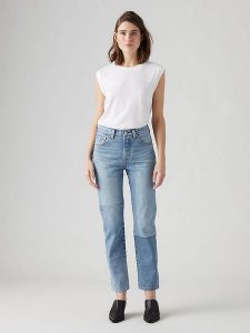 Levi´s Dżinsy - Slim fit - w kolorze błękitnym rozmiar: W33/L30. Niebieskie jeansy z aplikacjami, z podwyższonym stanem. Za 250,35 zł.