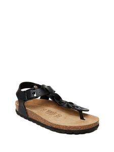 Mandel Sandały w kolorze czarnym rozmiar: 41. Czarne sandały Mandel, bez wzorów, z materiału, z otwartym noskiem, bez obcasa, bez zapięcia. Za 137,74 zł.