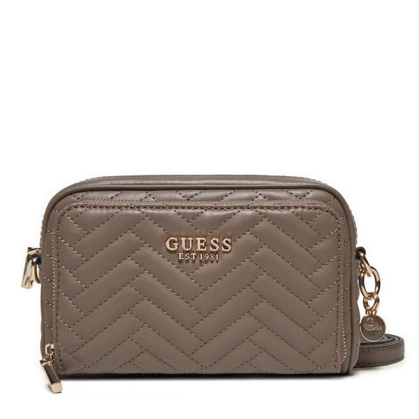 Torebka Guess. Brązowe listonoszki Guess, z aplikacjami, bez dodatków. Za 349,99 zł.