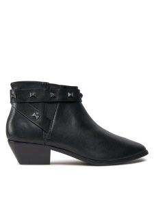 Ted Baker Botki 159877 Czarny. Czarne botki Ted Baker, bez wzorów, ze skóry, bez obcasa, na słupku, bez zapięcia. Za 499,99 zł.