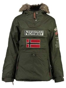 Geographical Norway Parka "Boomera" w kolorze khaki rozmiar: L. Brązowe płaszcze Geographical Norway, l, bez wzorów, z futra, bez kaptura. Za 245,96 zł.